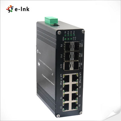 Industrie L2+ 8-Port 10/100/1000T 802.3at PoE + 4-Port 1G SFP + 2-Port 10G SFP+ Managed Ethernet Switch