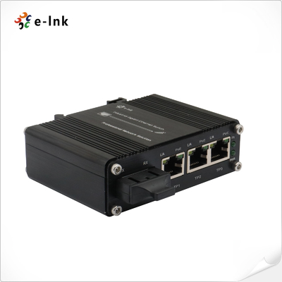 Mini-Industrie-3-Port-10/100/1000T-802.3at-PoE-+-1-Port-1000X-SC-Ethernet-Switch mit 12~48VDC-Eingang und Spannungsverstärker