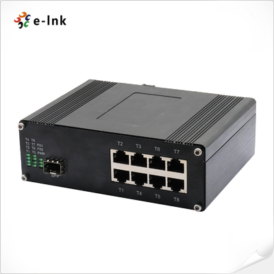 Industrielle 8-Port 10/100/1000T 802.3at PoE + 1-Port 100/1000Base-X Ethernet-Schalter