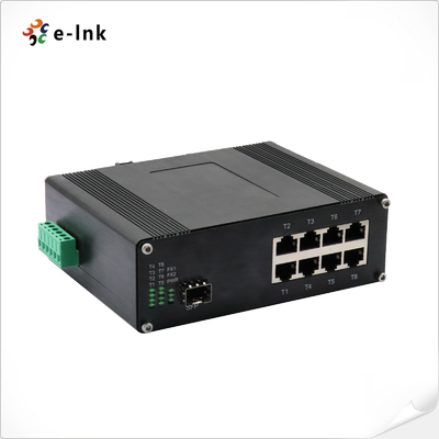 Industrieller 8-Port 10/100/1000T 802.3bt PoE + 1-Port 100/1000Base-X Ethernet Switch unterstützt Vollduplex/Halbduplex, Auto-Negotiation, Auto-MDI/MDIX