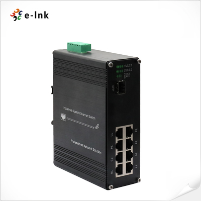 Industrielle 8-Port 10/100/1000T 802.3bt PoE + 1-Port 100/1000Base-X Ethernet-Switch unterstützt DIN-Rail Montageinstallation
