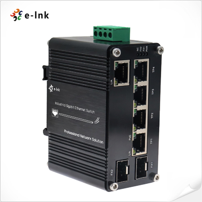 Industrielle 4-Port 10/100/1000T 802.3bt 90W PoE + 1-Port 10/100/1000T + 2-Port 100/1000X SFP Gigabit Ethernet Switch