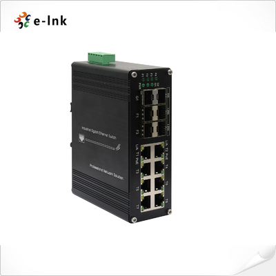 Industrielle 8-Port 10/100/1000T + 4-Port 1G SFP + 2-Port 10G SFP+ Ethernet-Schalter