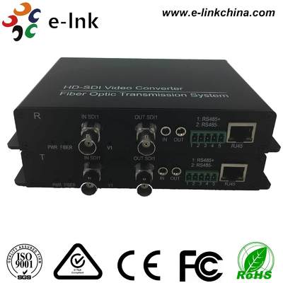 SD/HD/3G-SDI + RS485/RS422/RS232 Daten + 10/100M Ethernet über Glasfaserkonverter