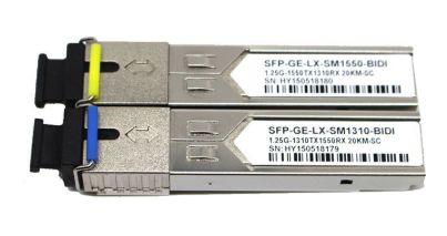 1,25 Gbit/s SFP Bi-Direktional-Transceiver, 3 km Reichweite 1310 nm TX / 1550 nm RX