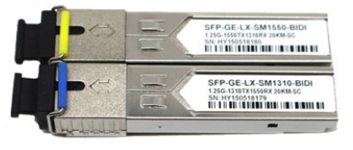 1,25 Gbit/s SFP Bi-Direktional-Transceiver, 60 km Reichweite 1490 nm TX / 1550 nm RX