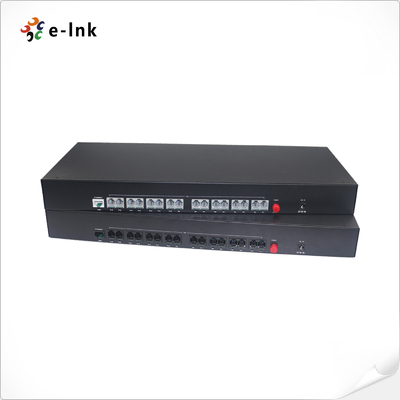 16-Kanal POTS (FXO/FXS) Telefon über Glasfaser-Multiplexer