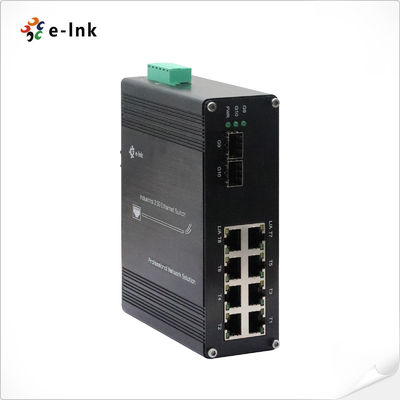 Industrie-Ethernet-Schalter mit 8 Porten 10/100/1000M/2.5G BASE-TX + 2 Porten 1.25G/2.5G/10G SFP+ BASE-FX