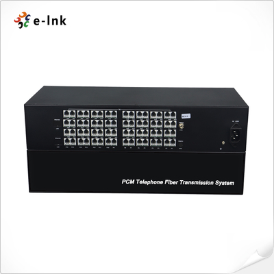 64Ch POTS ((FXO/FXS) Telefon über Glasfaser Mux