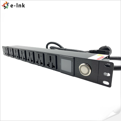 19 Zoll 1U 8 Port Stromverteilungseinheit mit Gen 3 austauschbarem Überspannungsschutzmodul