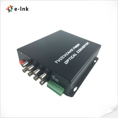 8-Kanal HD-AHD/HD-CVI/HD-TVI/CVBS 4-in-1 Video-Glasfaser-Konverter mit industriellem Weitbereichs-Betriebstemperatur