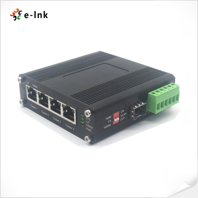 Industrie-Ethernet-Schalter mit 4 Ports 10/100/1000Base-T + 1-Port 100/1000Base-X SFP mit 110~230VAC-Eingang