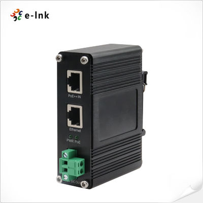 Industrieller 10/100/1000 Mbit/s 802.3bt PoE++ Splitter Ausgangsspannung 12 VDC mit einem RJ-45 PoE-Port (Daten & Stromversorgung)