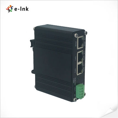 Industrieller IEEE802.3af/at PoE-Splitter mit 2-Port-Switch-Funktion, Ausgangsspannung 12 VDC, unterstützt Ausgangsleistung bis zu 20 W