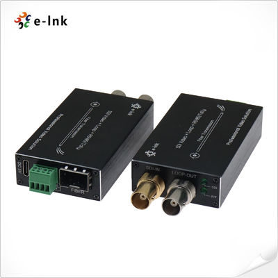 Mini-Faser-Konverter HD SDI mit SFP-Transceiver-Tally oder Rück-RS485
