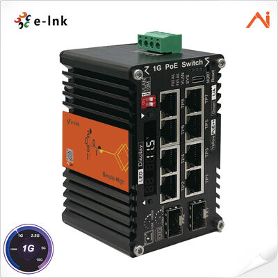 quality AI Smart Managed 8-Port 90W Hochleistungs-PoE++-Industrialschalter mit Dreiterminal-Echtzeitüberwachung und Solarspannung Booster 9-54VDC factory